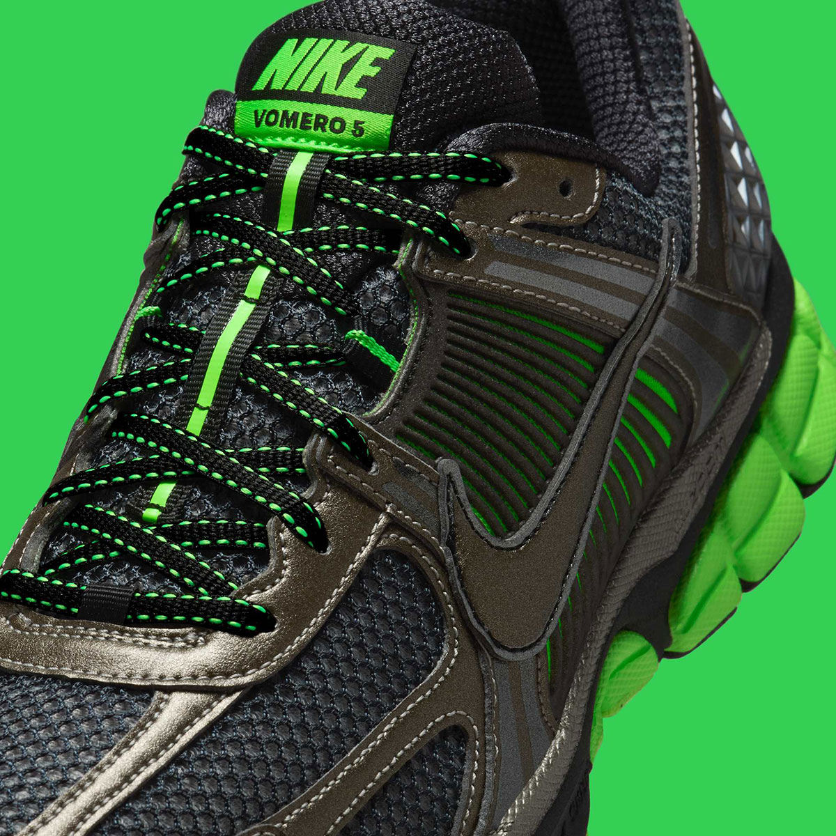 Nike Zoom Vomero 5 Metallic Pewter Flat Pewter Black Green Strike Ib2988 001 5