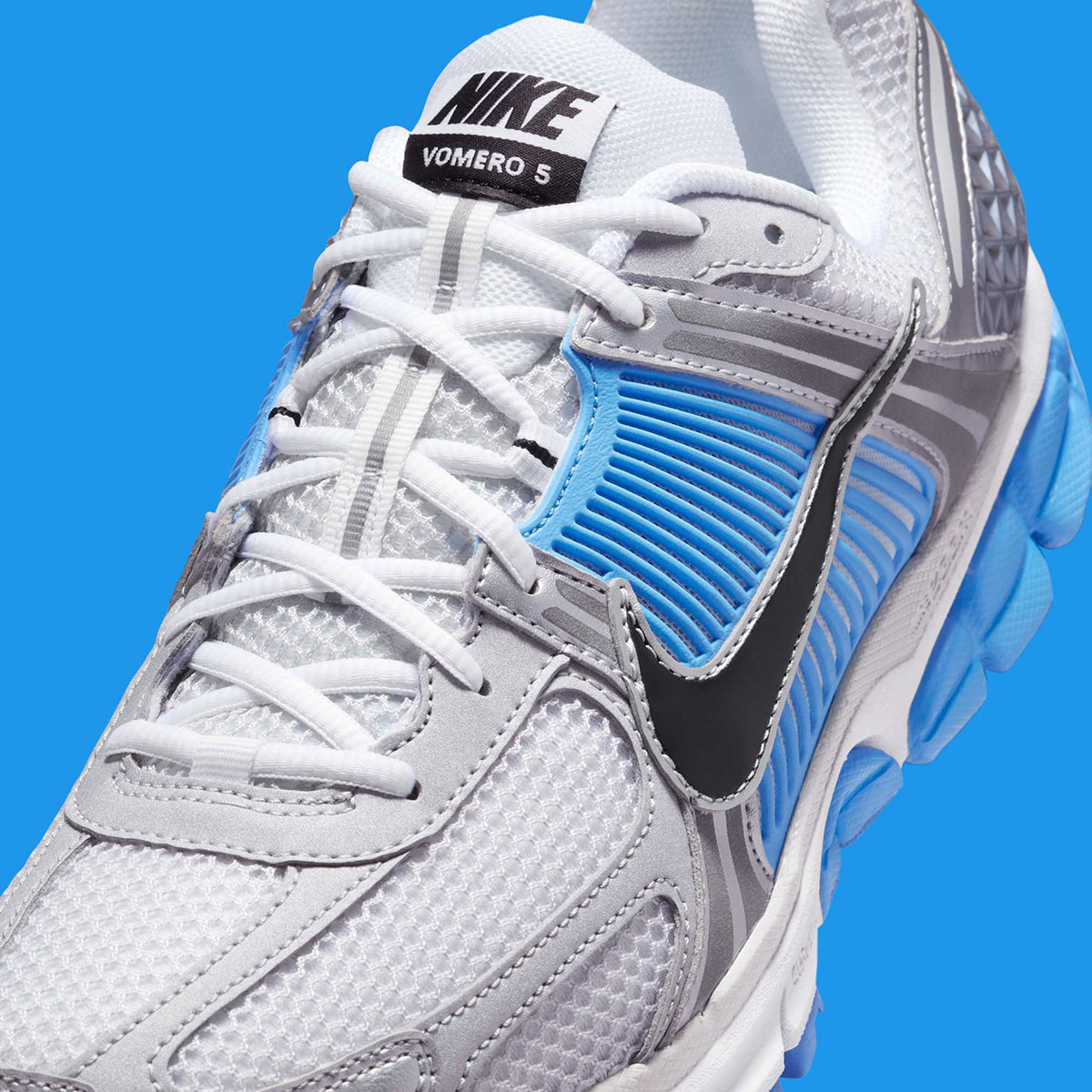 Nike Zoom Vomero 5 White Pure Platinum University Blue Black Fj4151 101 5