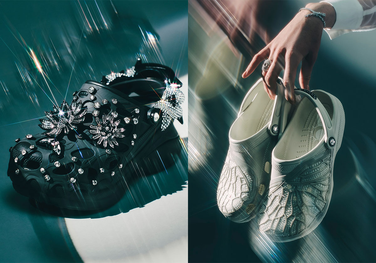 Swarovski Adorns Two Crocs Clogs With Their Trademark Crystals