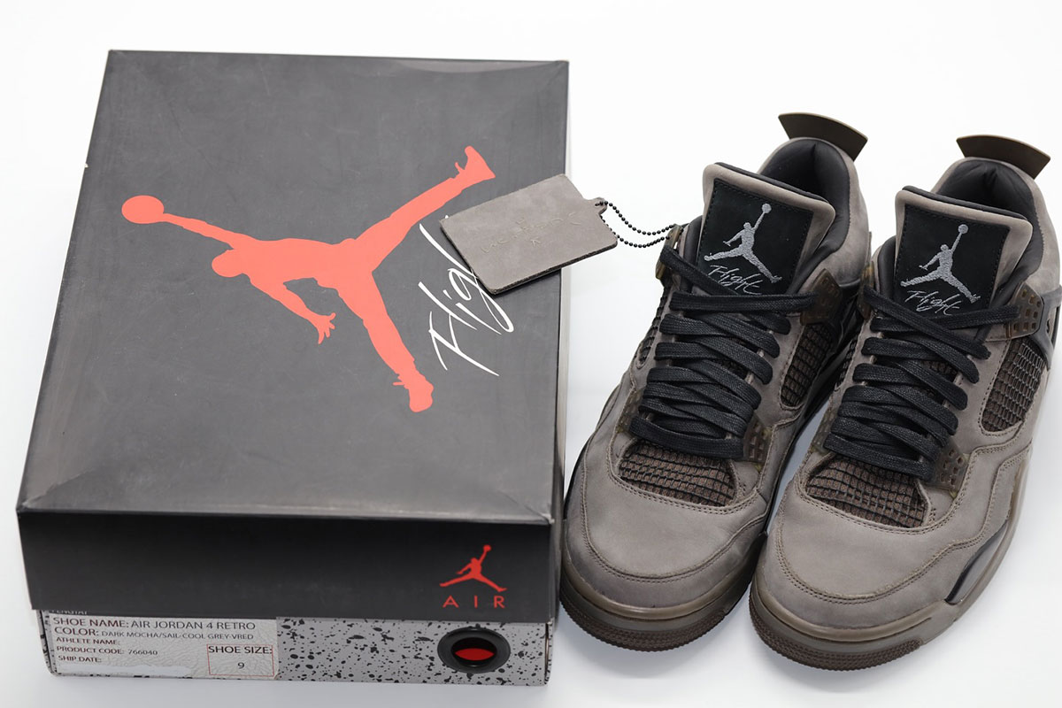 Travis Scott Air Jordan 4 Mocha Grey Friends And Family Sample 5
