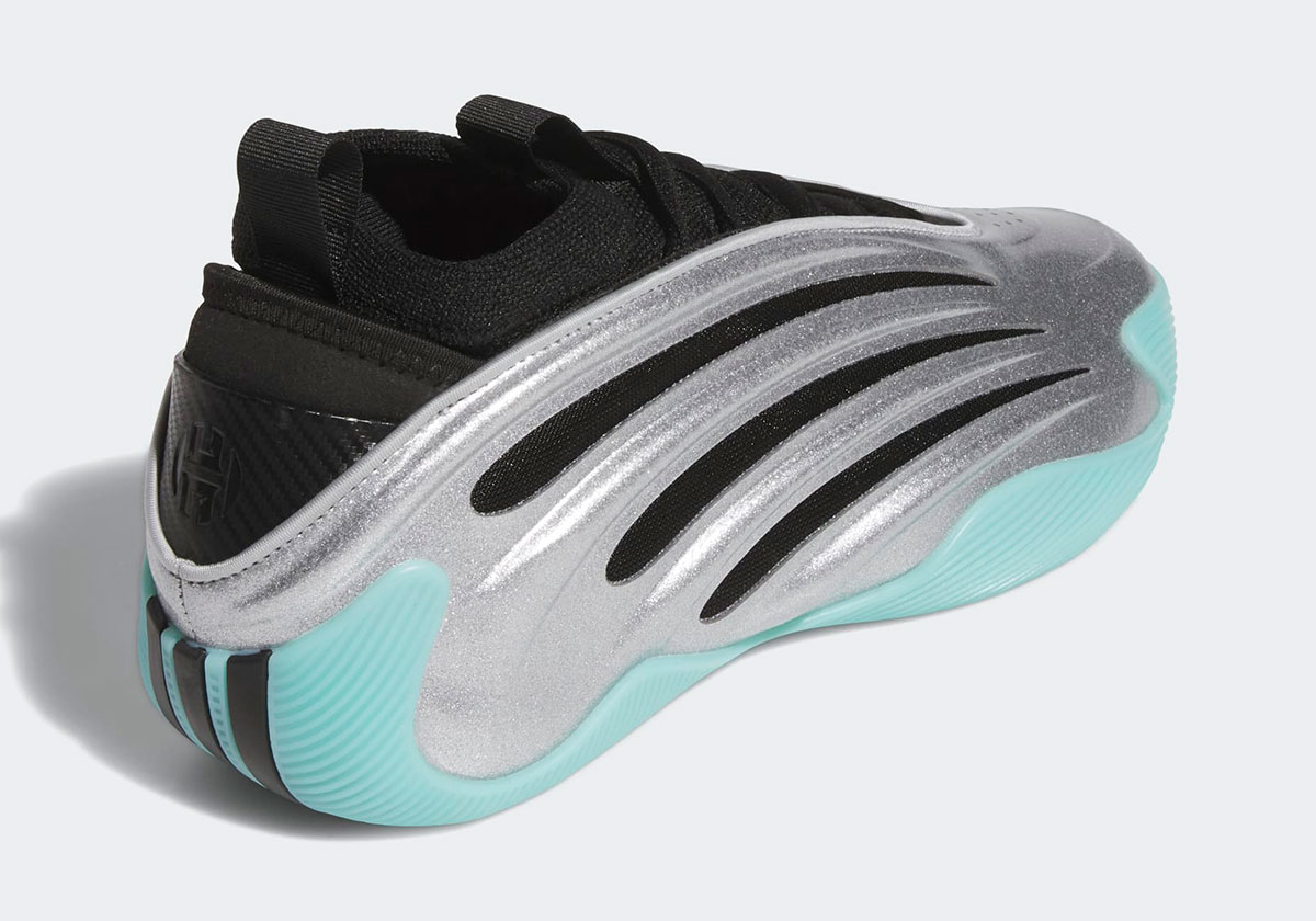 Adidas Harden Vol 9 Silver Metallic Core Black Flash Aqua Js1028 6