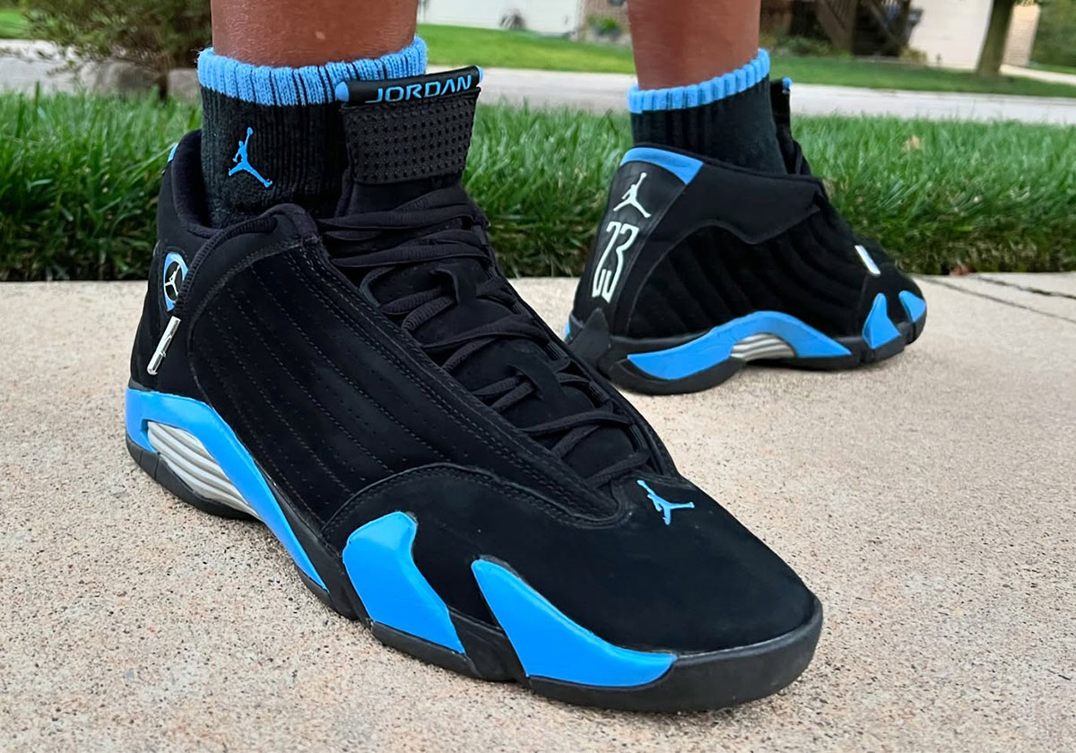 Air Jordan 14 Black University Blue 487471 002 7