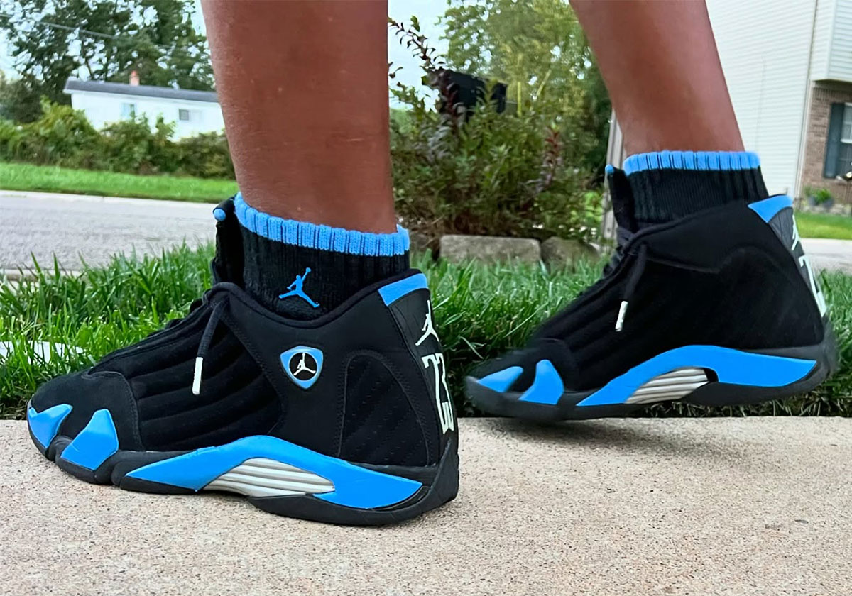 Air Jordan 14 Black University Blue 487471 002 8