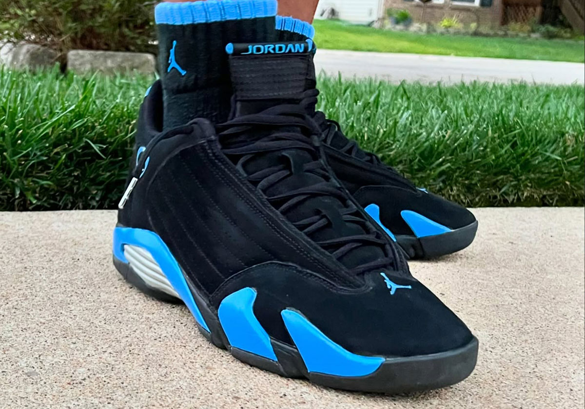 Air Jordan 14 Black University Blue 487471 002 9