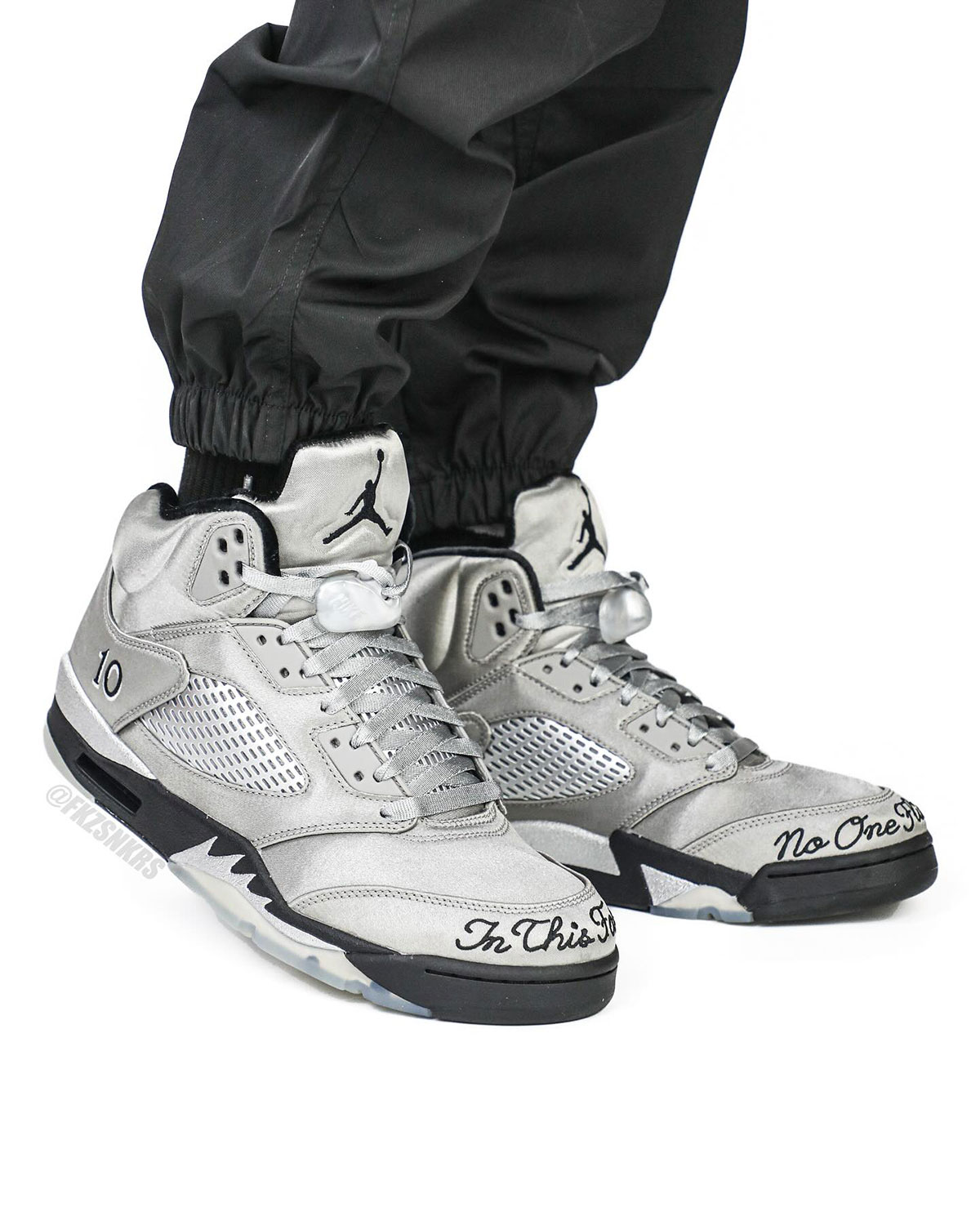 Air Jordan 5 Wings Medium Grey Black Metallic Silver Io2038 001 5