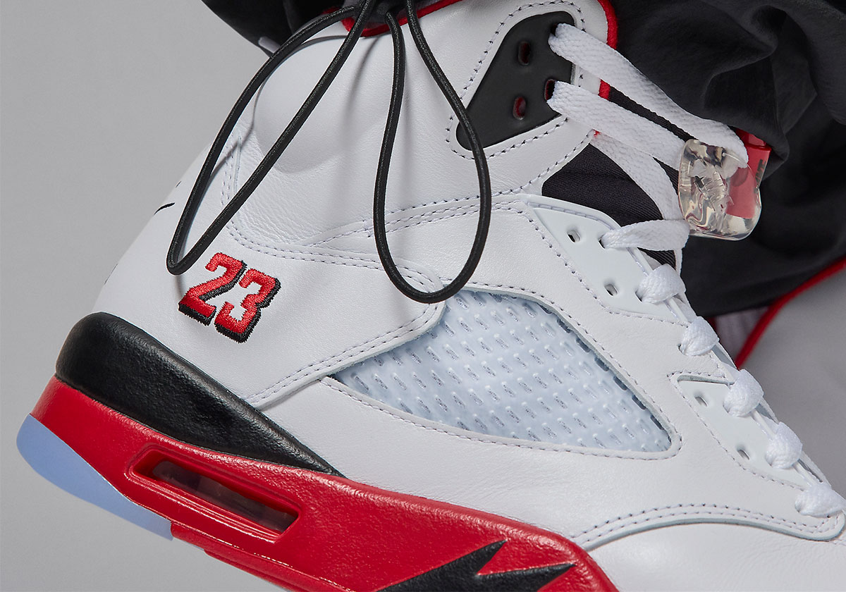 First Official Images Of The Air Jordan 5 "Fire Red"