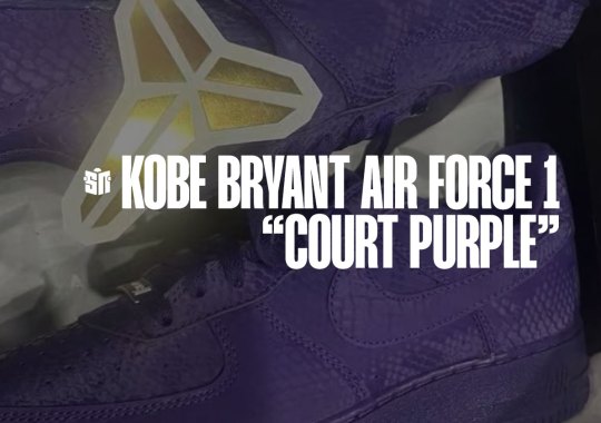 New Images Of The Kobe Bryant x Nike Air Force 1 “Court Purple”