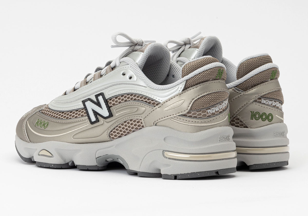 New Balance 1000 Arid Stone Light Silver Metallic Dark Alpine Green M1000n 5