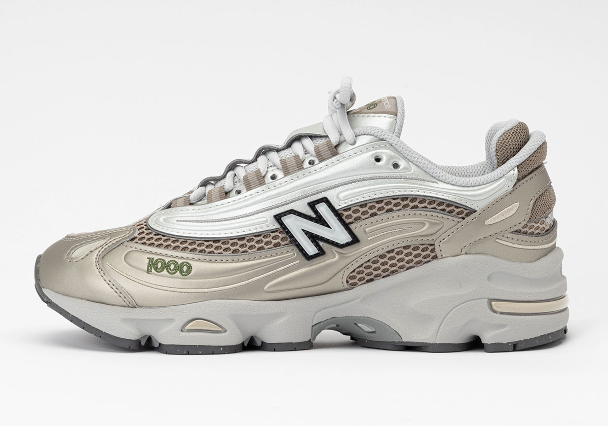 New Balance 1000 Arid Stone Light Silver Metallic Dark Alpine Green M1000n 7