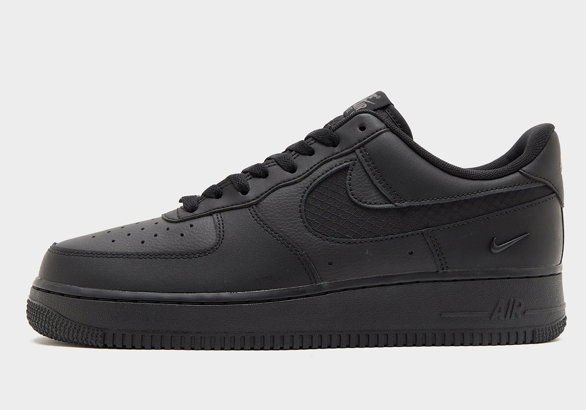 Nike Air Force 1 Low Black Nylon Swoosh 1