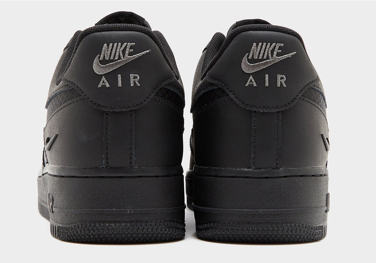 Nike Air Force 1 Low Black Nylon Swoosh 4