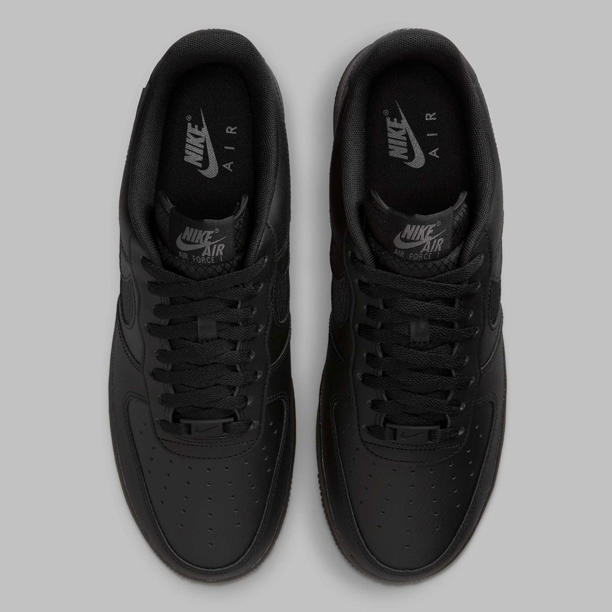 Nike Air Force 1 Low Black Nylon Swoosh Ih4452 001 2
