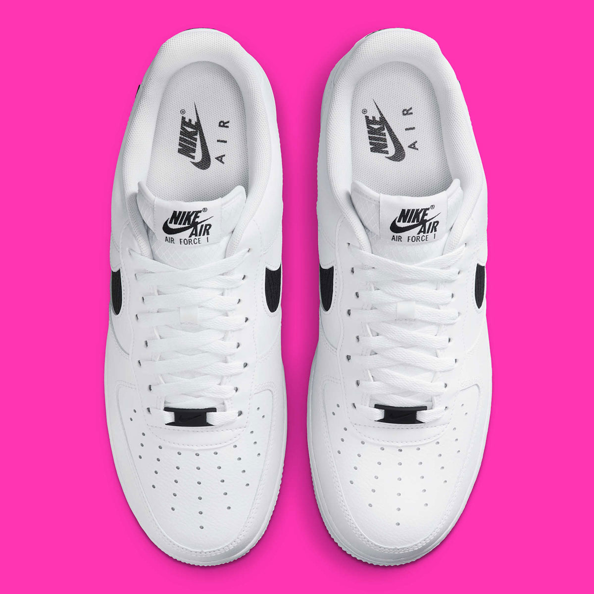 Nike Air Force 1 Low White Black Nylon Swoosh Ih4452 100 2