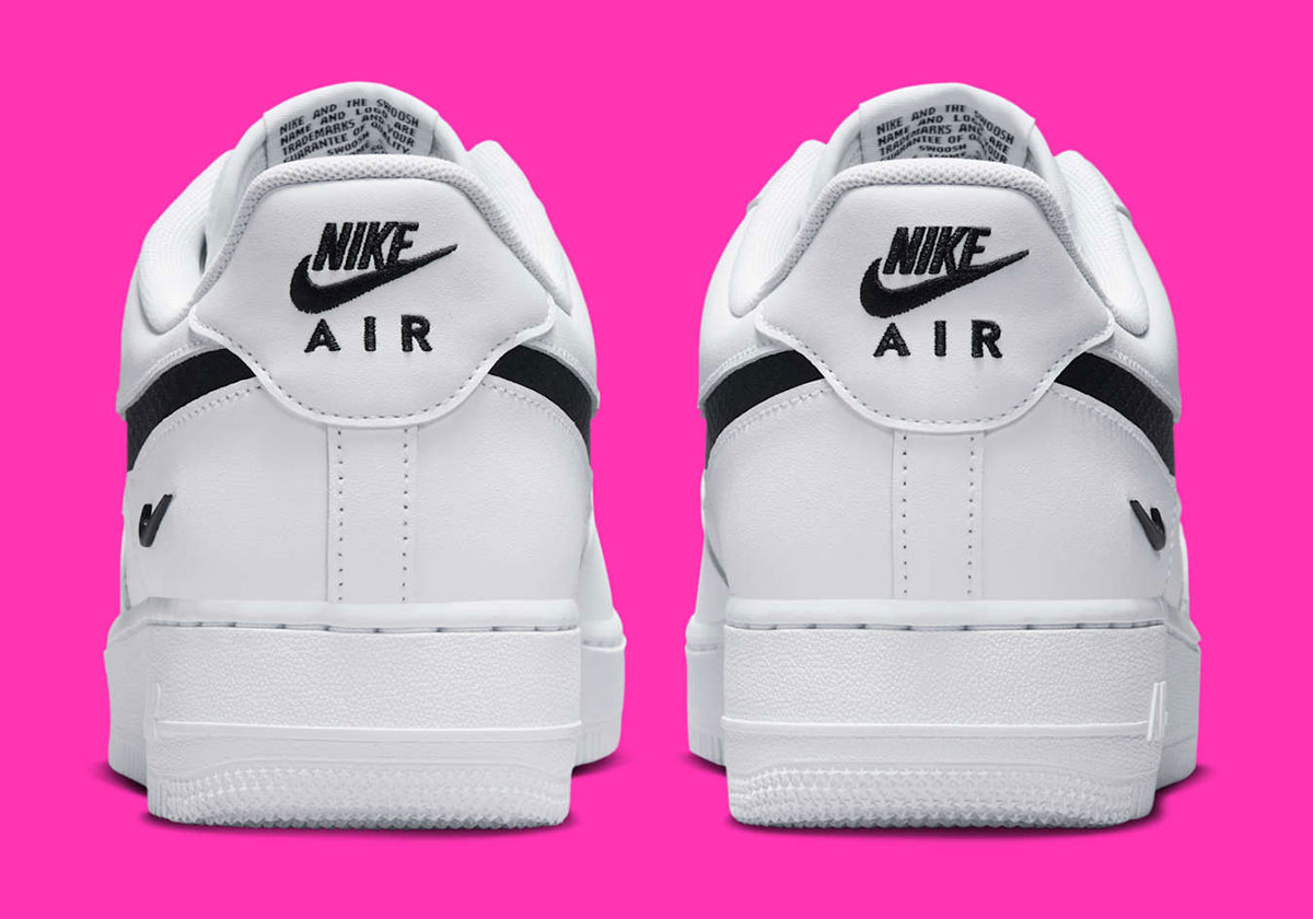 Nike Air Force 1 Low White Black Nylon Swoosh Ih4452 100 3