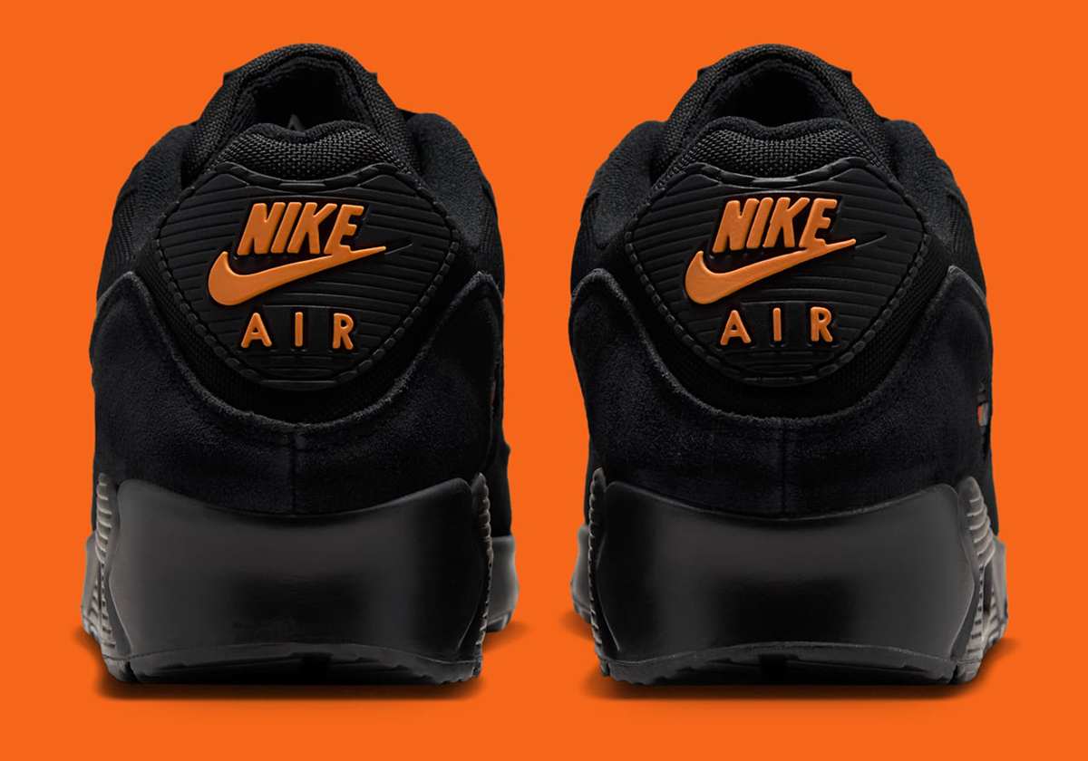 Nike Air Max 90 Black Metallic Cool Grey Total Orange Do6706 010 4