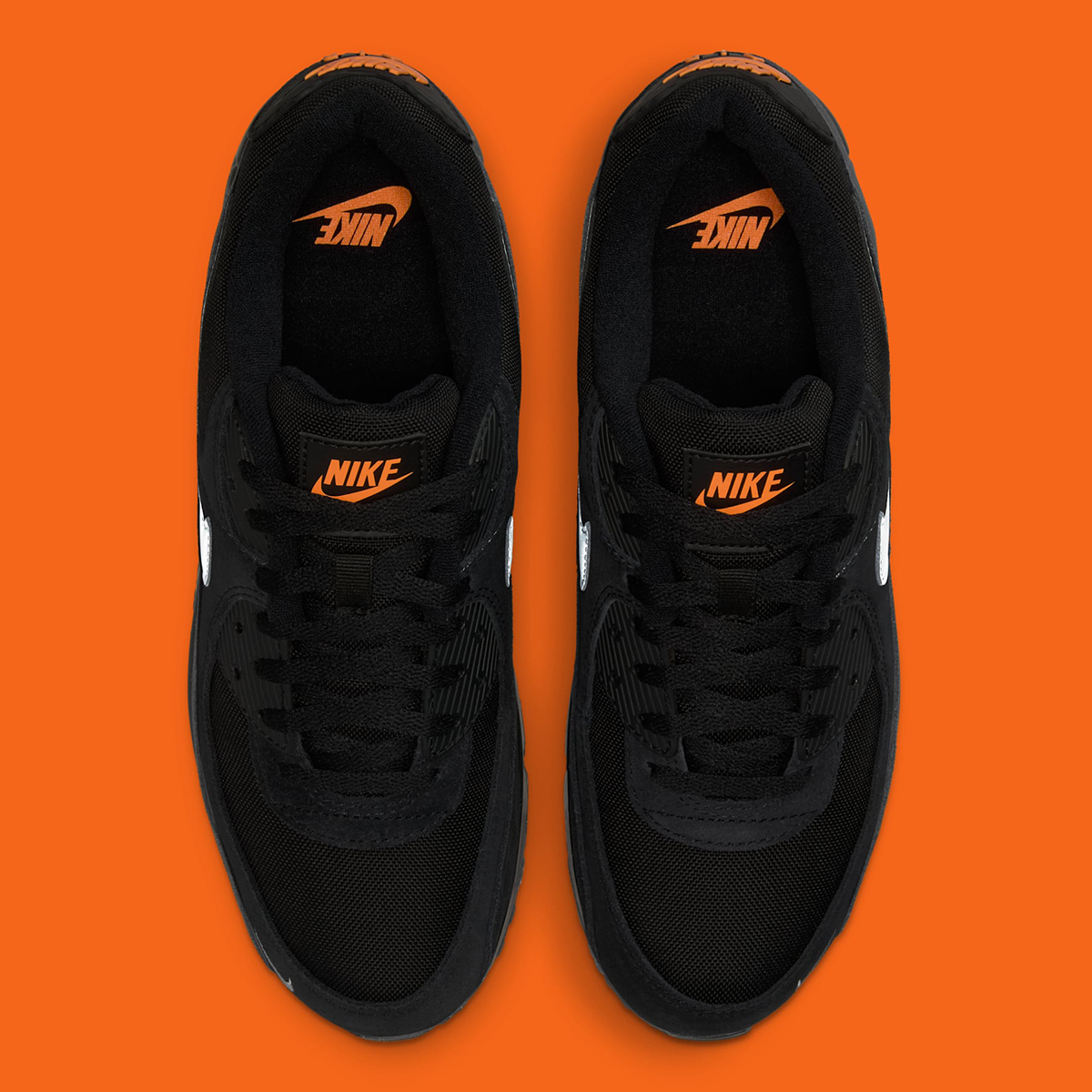 Nike Air Max 90 Black Metallic Cool Grey Total Orange Do6706 010 6