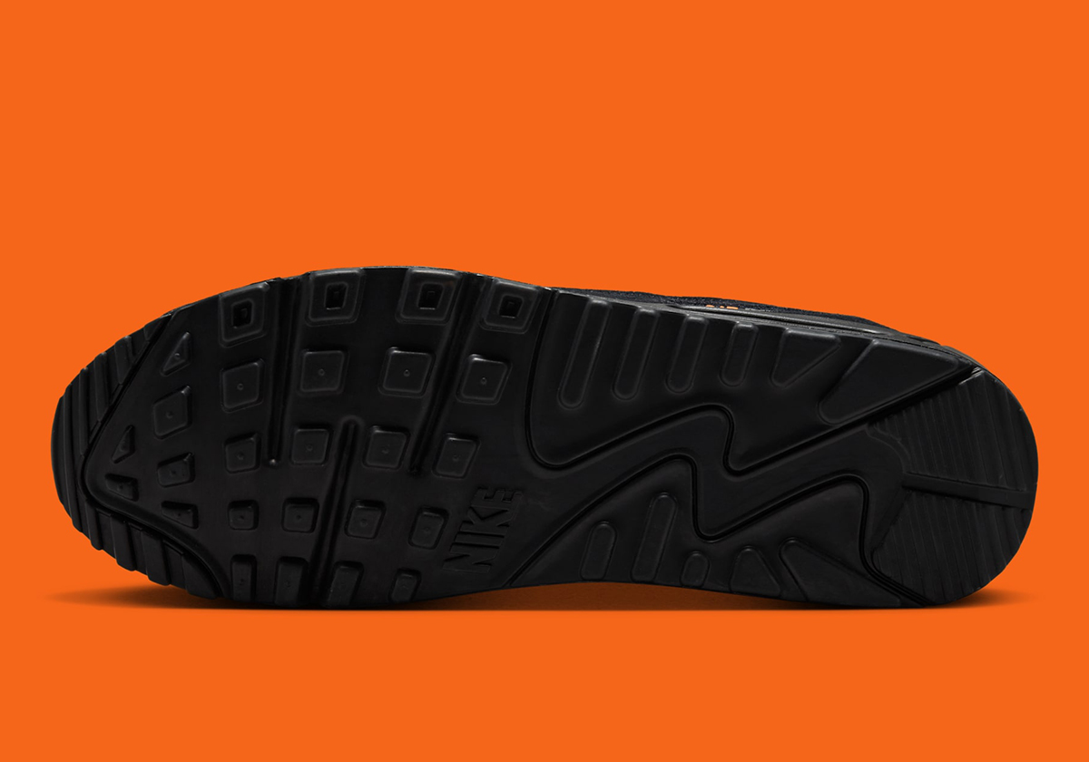 Nike Air Max 90 Black Metallic Cool Grey Total Orange Do6706 010 8
