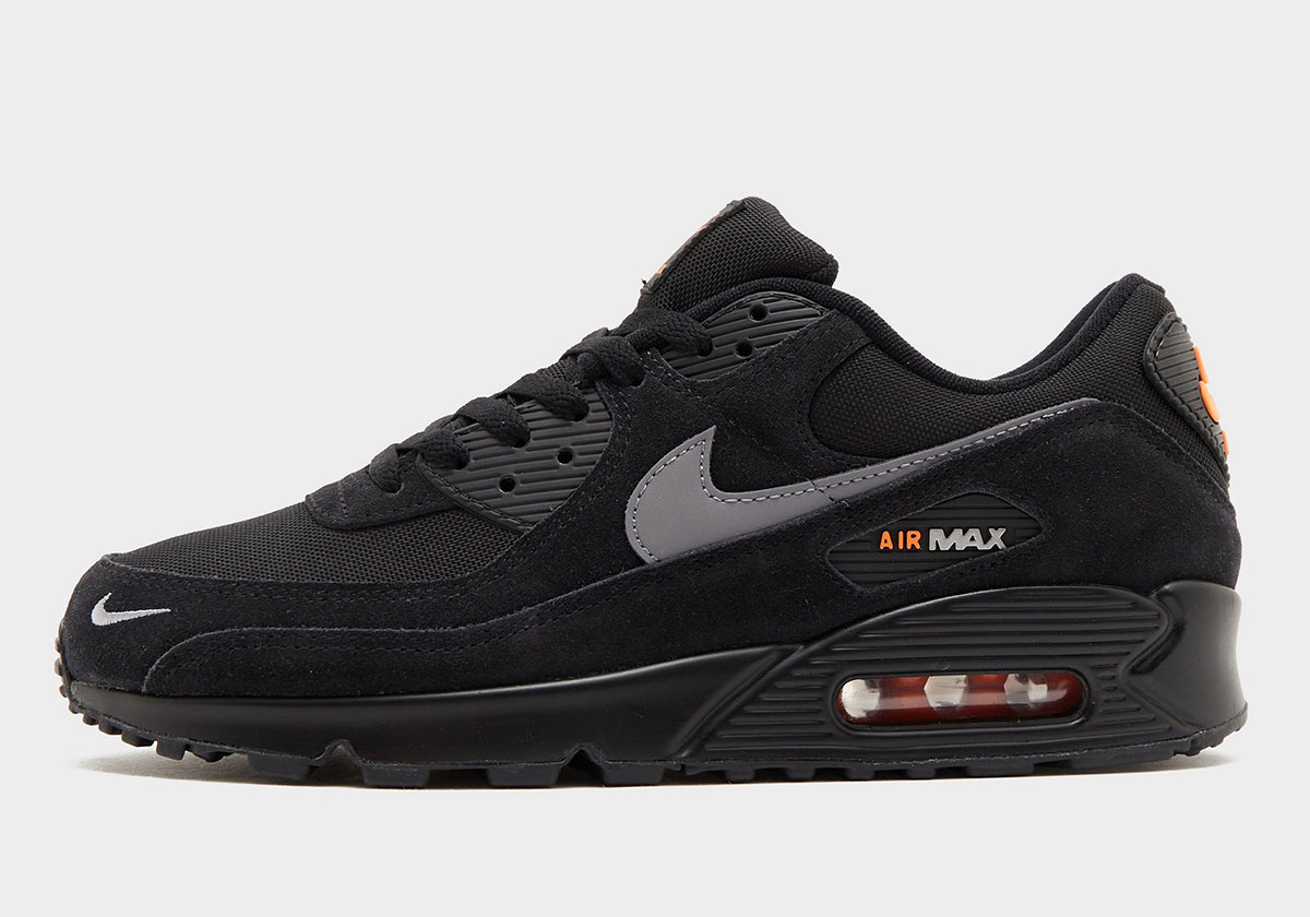 Nike Air Max 90 Black Orange Grey Mini Swoosh 1