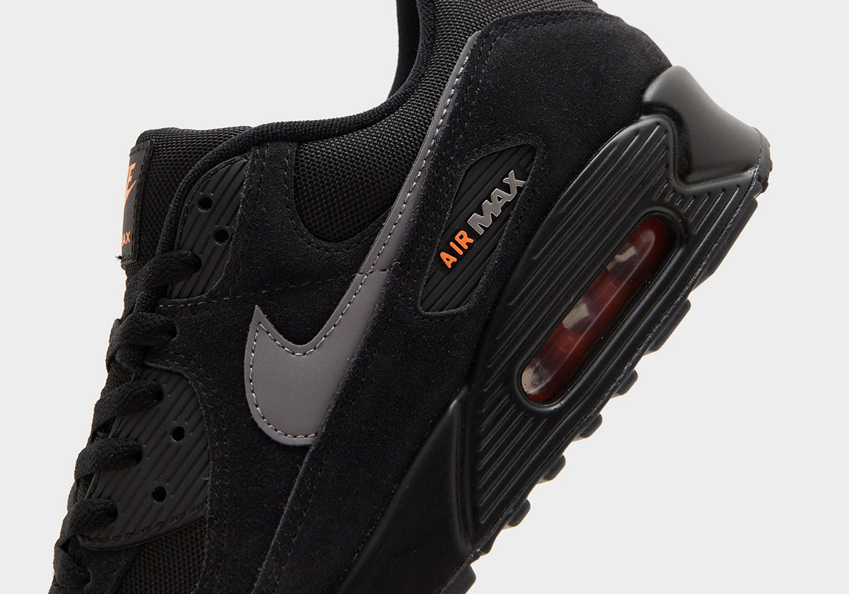 Nike Air Max 90 Black Orange Grey Mini Swoosh 2