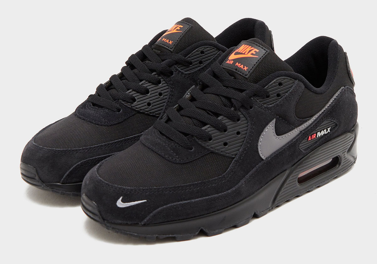 Nike Air Max 90 Black Orange Grey Mini Swoosh 3