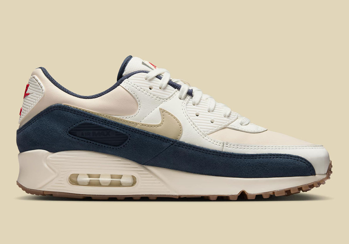 Nike Air Max 90 Pale Ivory Thunder Blue Sail Light Khaki Ih4379 110 2