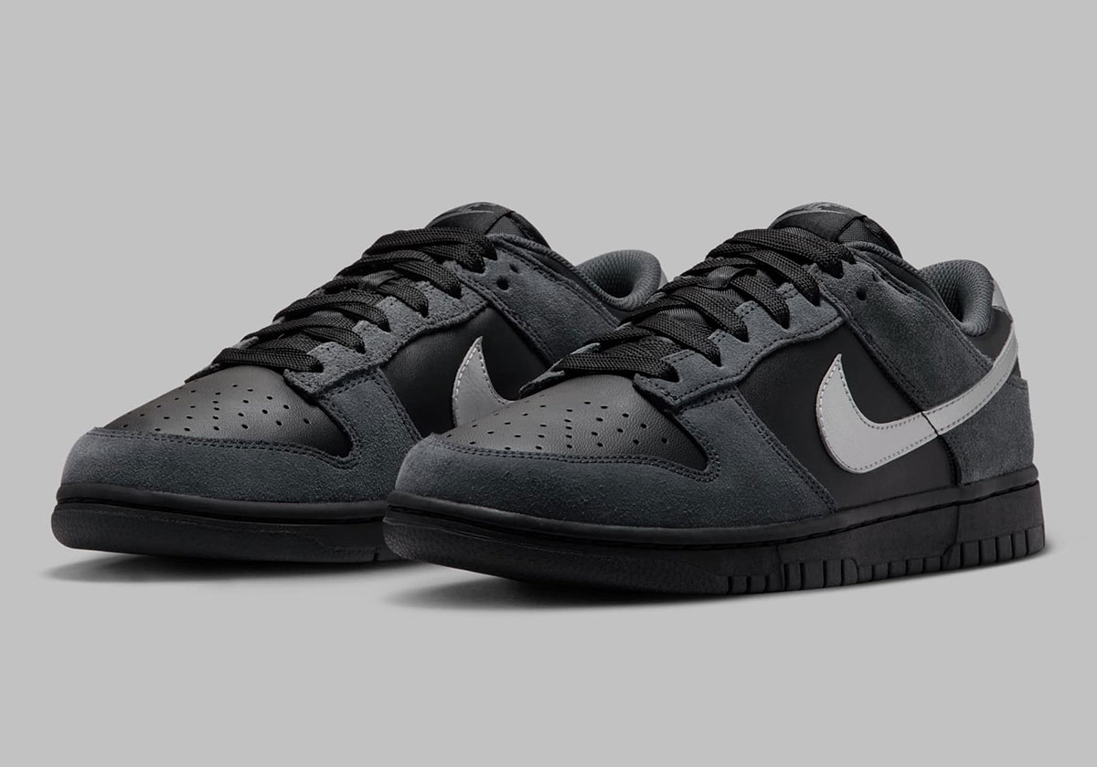 Nike Adds A "Metallic Silver" Swoosh To This Stealthy Dunk Low