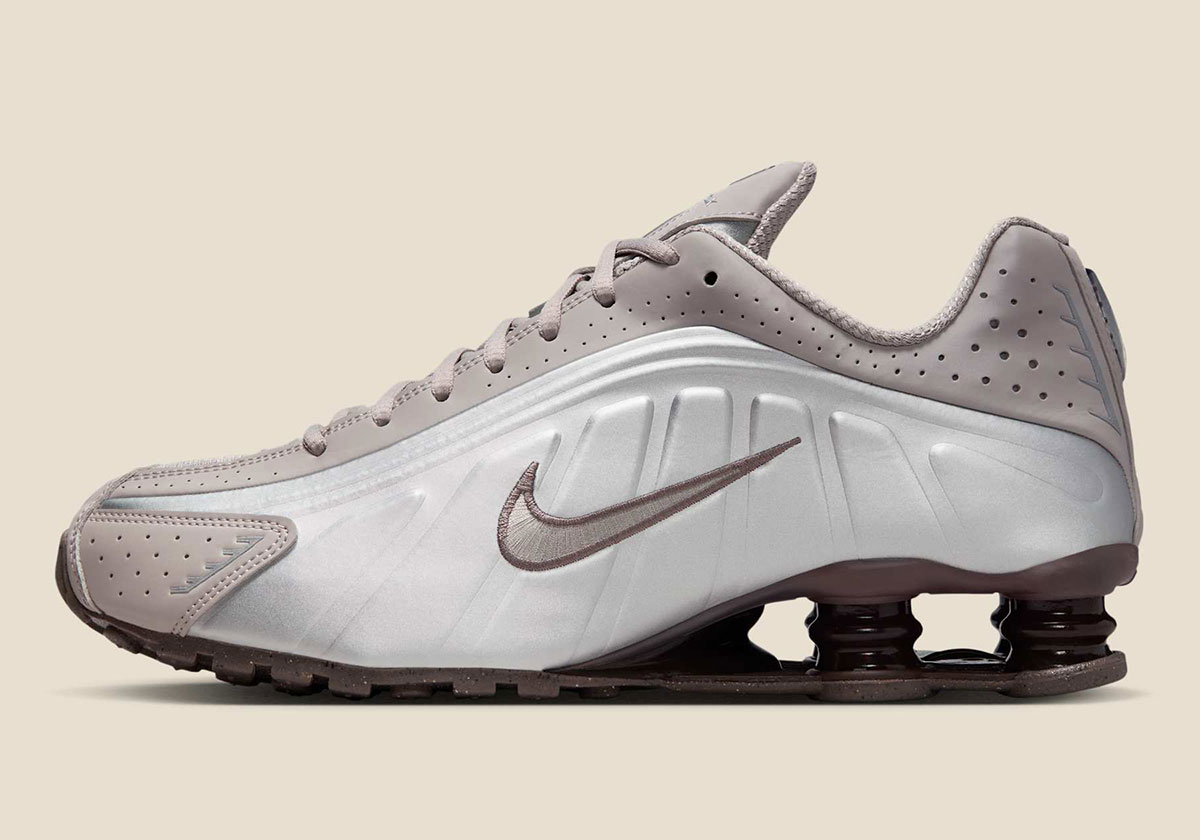 Nike Shox R4 Cave Stone College Grey Baroque Brown Metallic Silver Hq1988 200 8