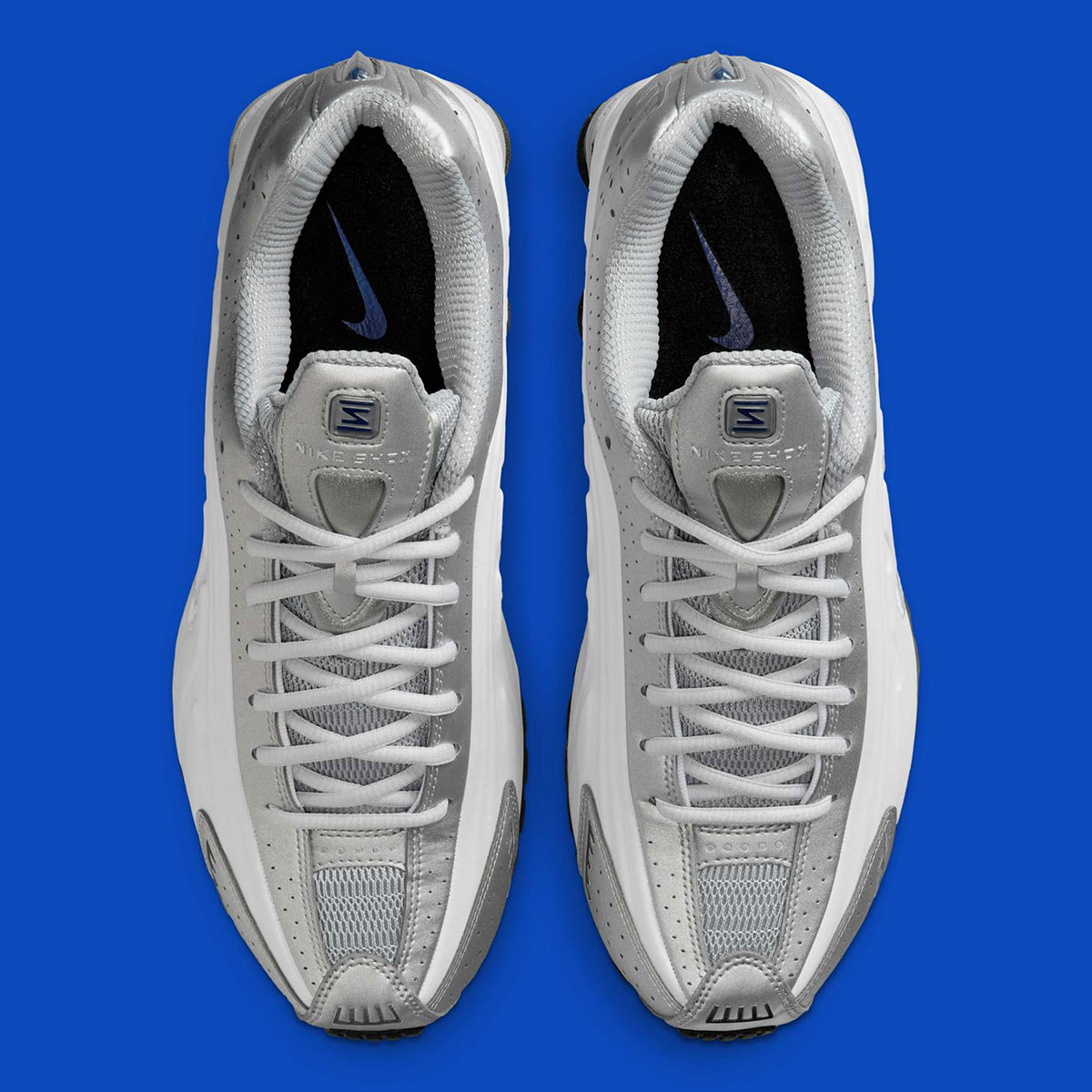 Nike Shox R4 Metallic Silver White Deep Royal Blue Hq1988 102 4