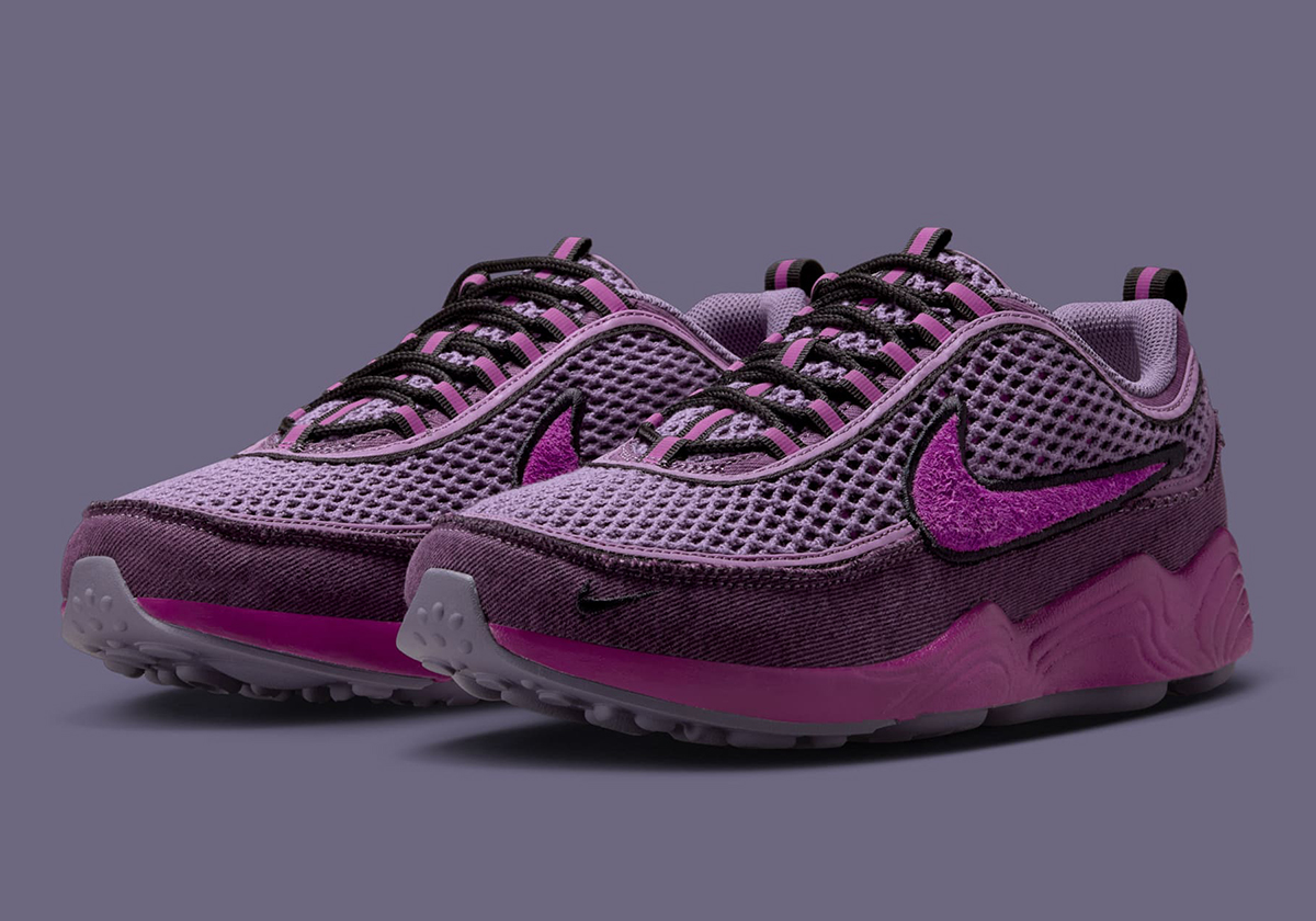 Denim And Suede Appear On The Nike Zoom Spiridon "Hot Fuchsia"