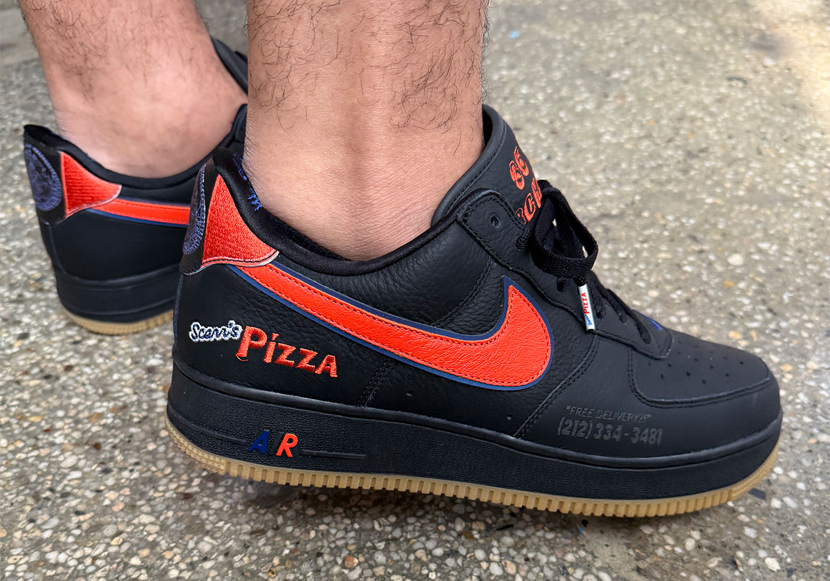 First Look At The Scarr’s Pizza x Nike Air Force 1 In Black