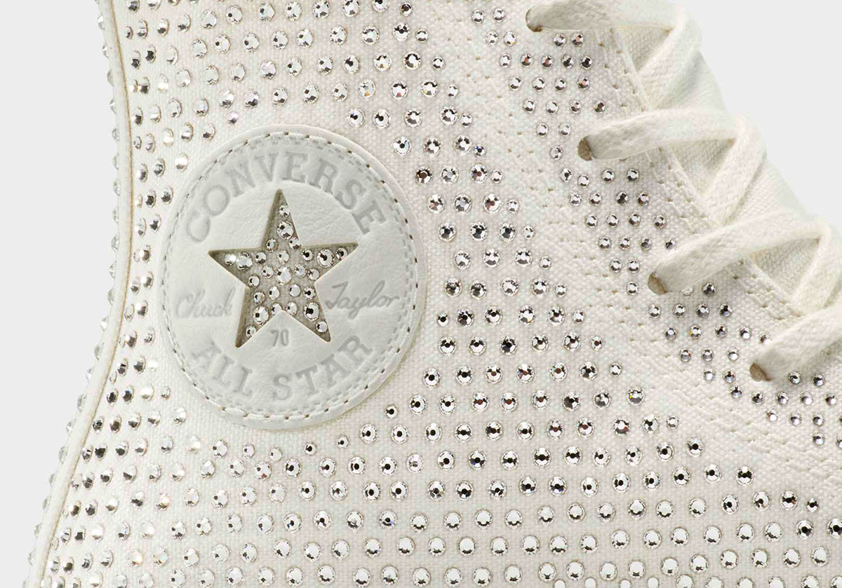 Swarovski And Converse Are Dropping Crystal-Encrusted Chuck 70s For Your Wedding Day