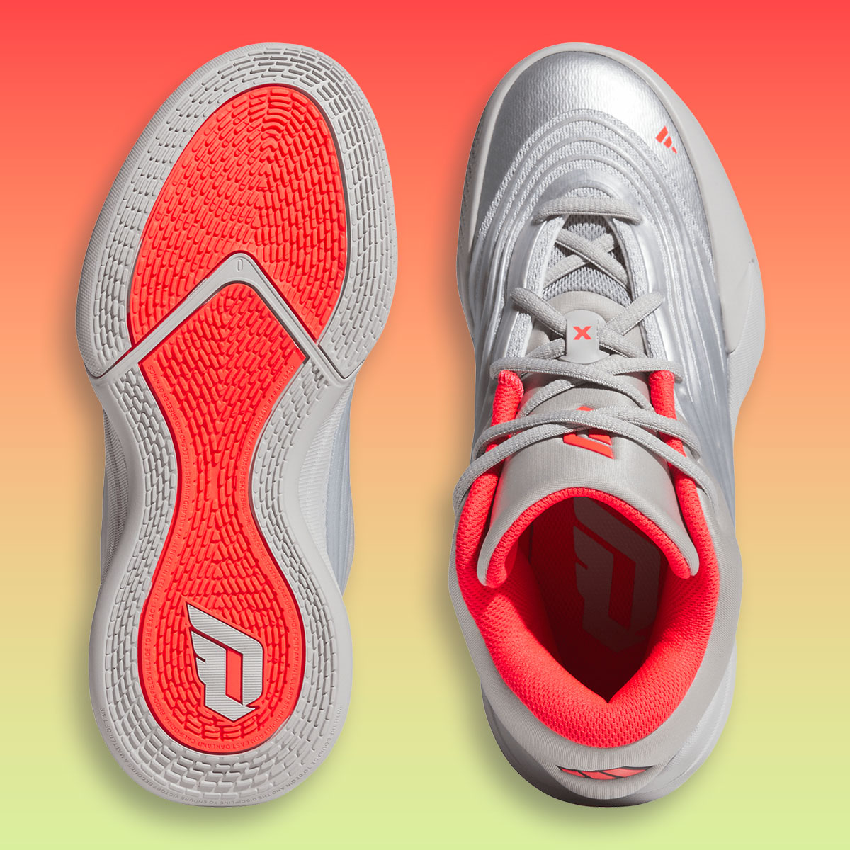 Adidas Dame X Silver Metallic Lucid Red Kj7094 3