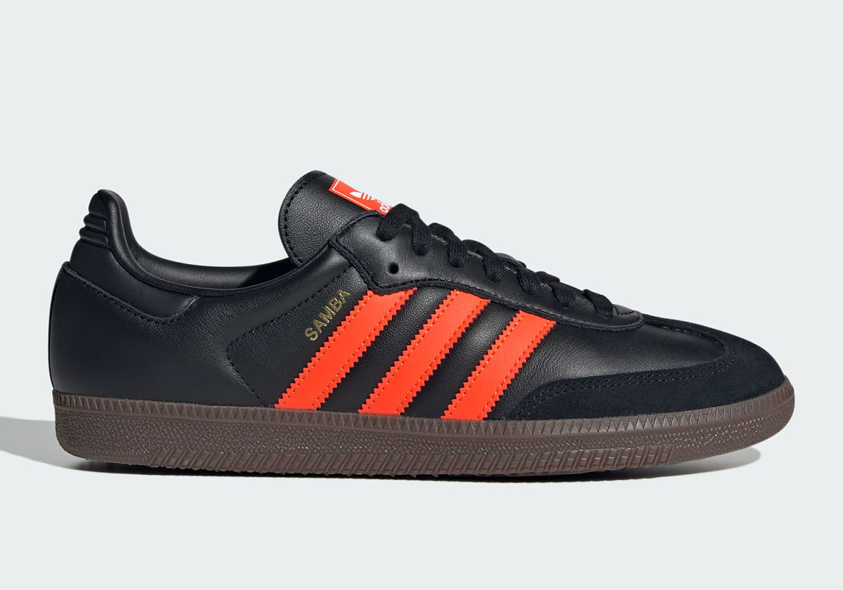 Adidas Samba Og Core Black Impact Orange Gum Jr0910 1