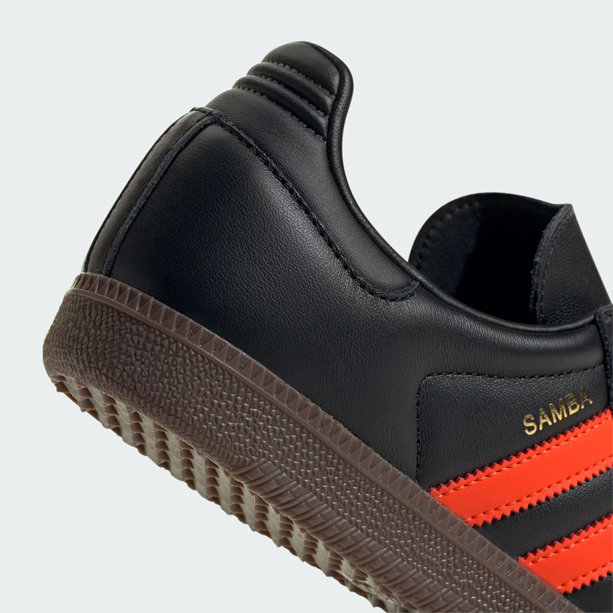 Adidas Samba Og Core Black Impact Orange Gum Jr0910 7