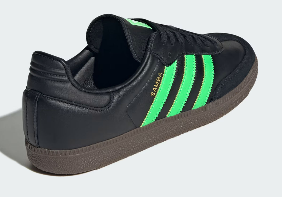 adidas Jolts The Samba OG With Screaming Green Stripes
