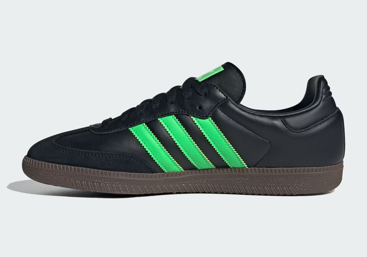 Adidas Samba Og Core Black Screaming Green Gum Jr0911 6
