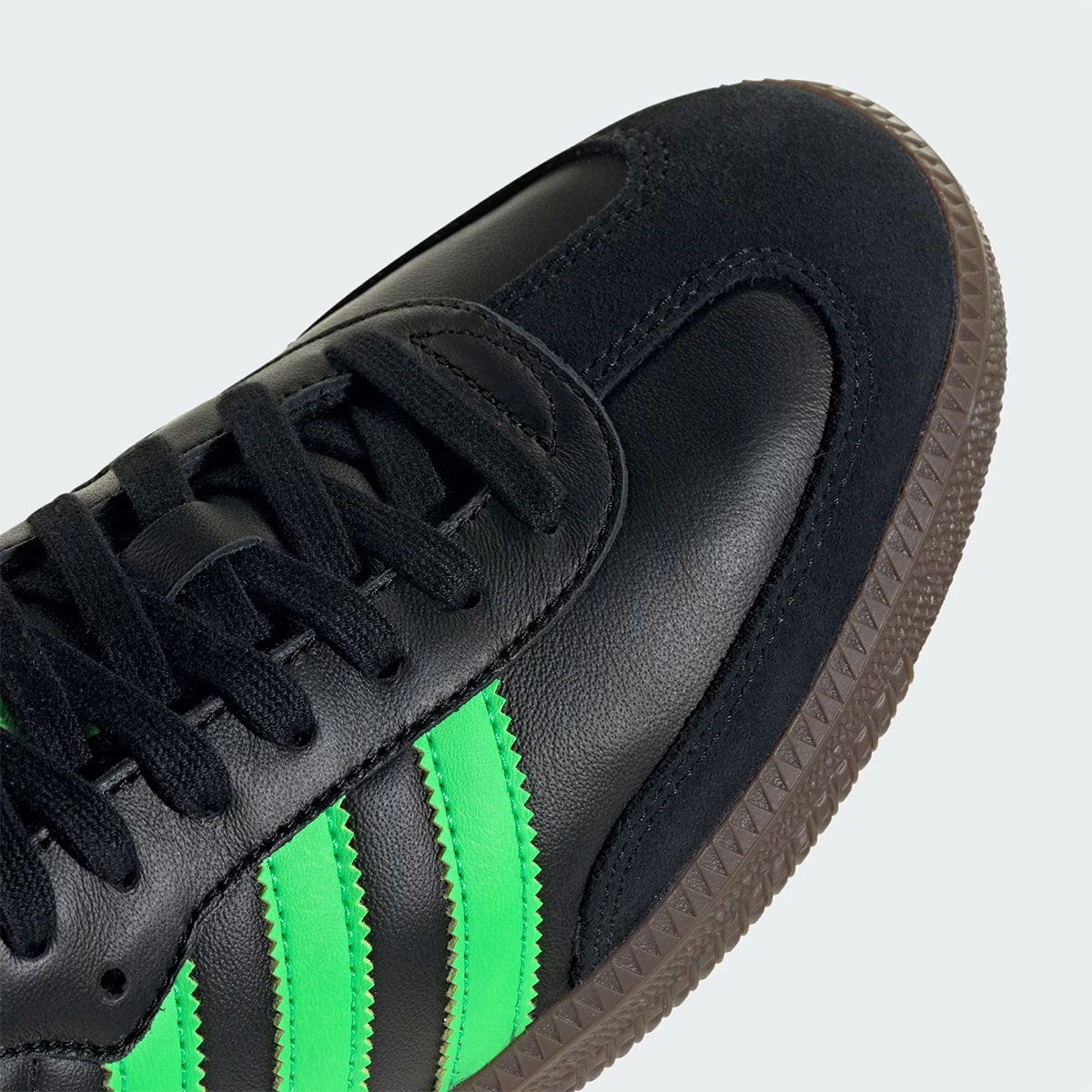 Adidas Samba Og Core Black Screaming Green Gum Jr0911 7