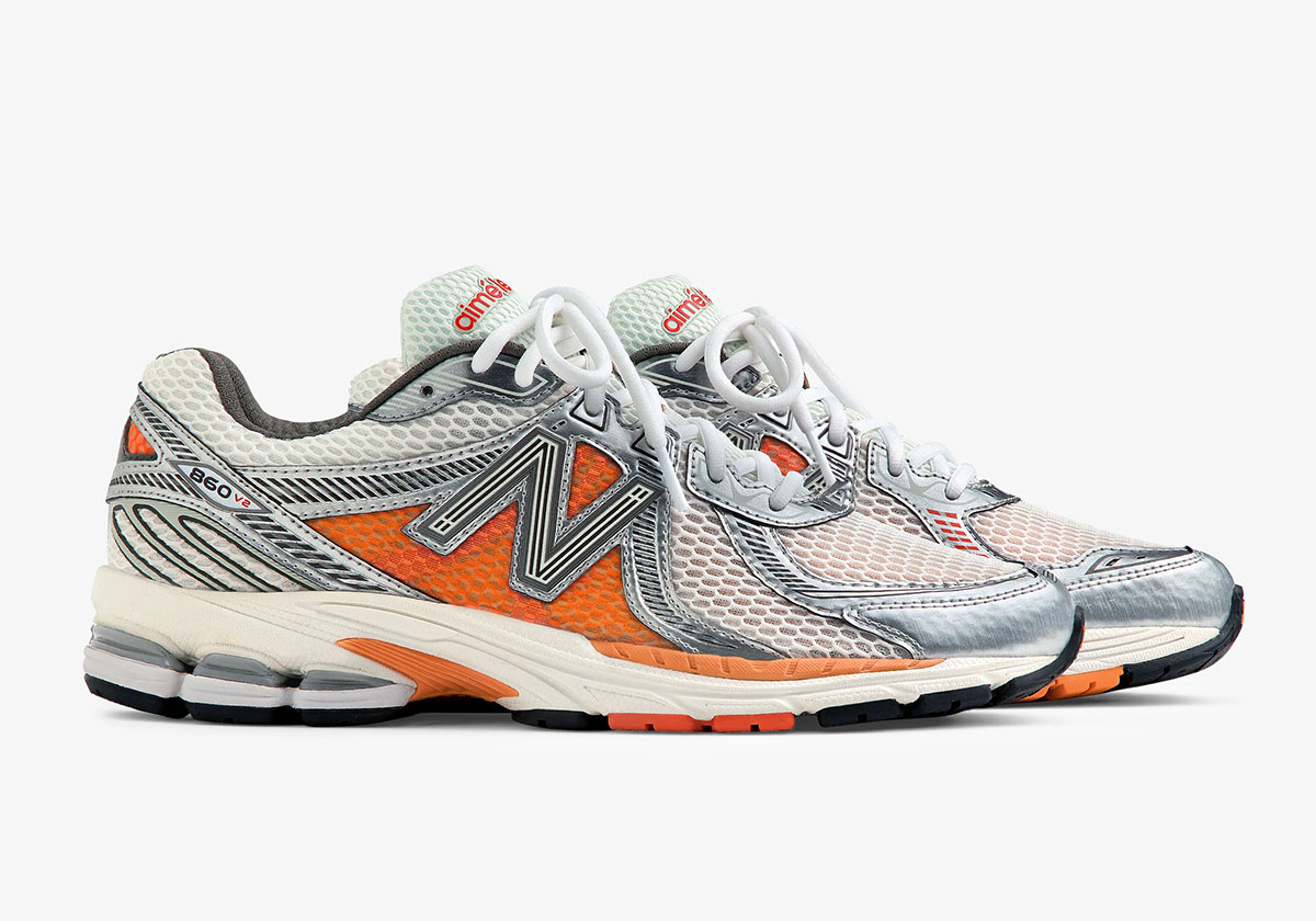 Aime Leon Dore New Balance 860v2 White Silver Orange 6