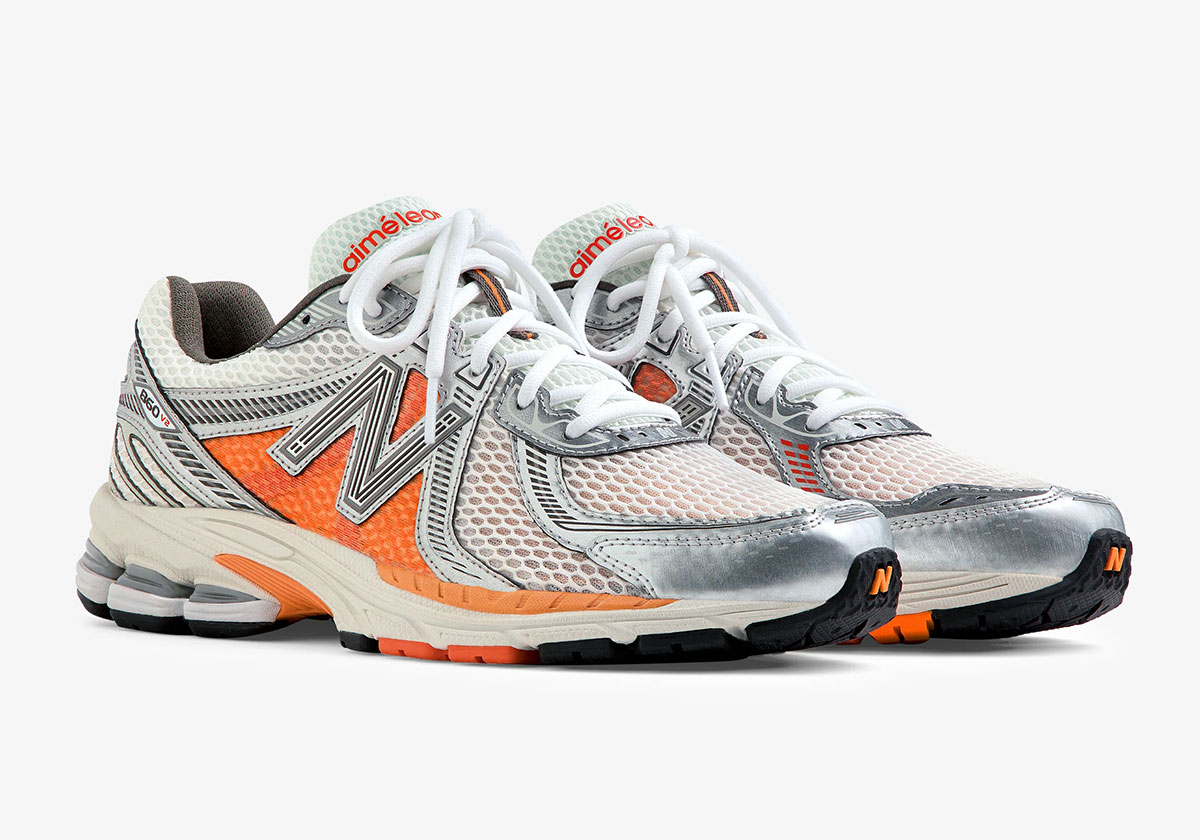 Aime Leon Dore New Balance 860v2 White Silver Orange 7