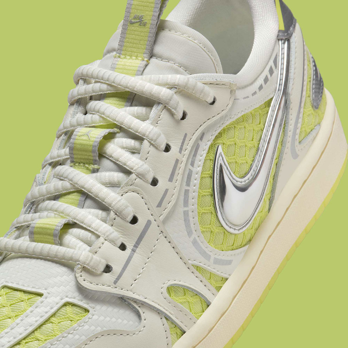 Air Jordan 1 Low Method Of Make V3 Sail Luminous Green Metallic Silver Hq2186 130 2