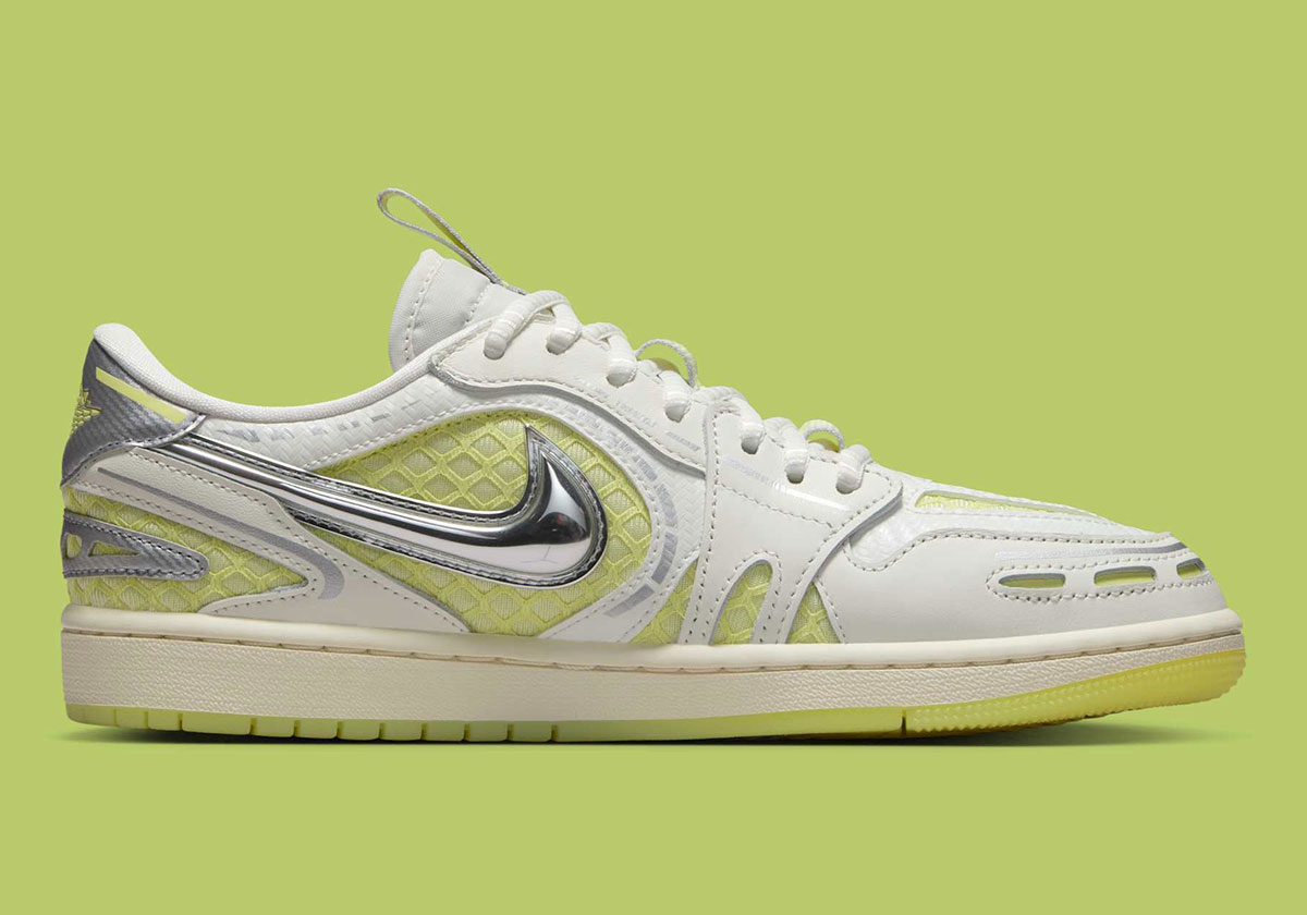 Air Jordan 1 Low Method Of Make V3 Sail Luminous Green Metallic Silver Hq2186 130 3