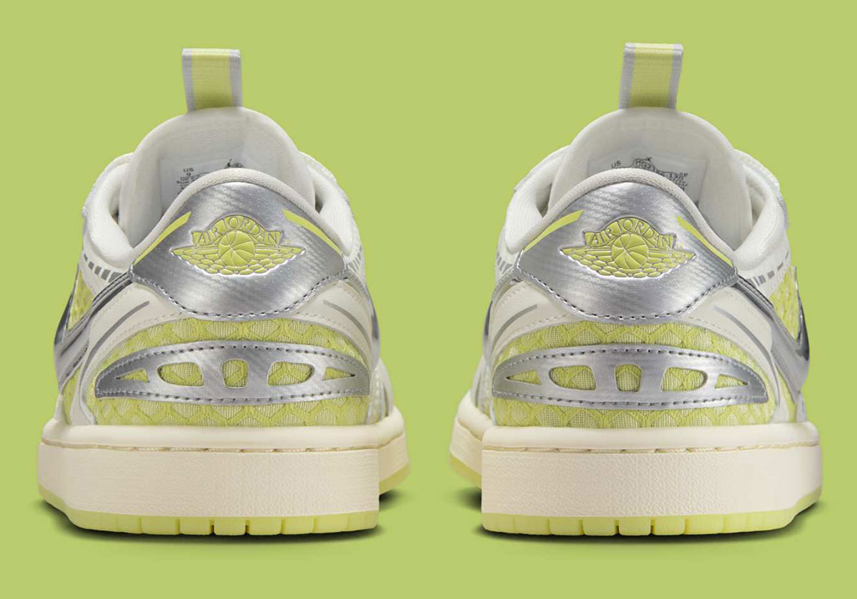 Air Jordan 1 Low Method Of Make V3 Sail Luminous Green Metallic Silver Hq2186 130 6