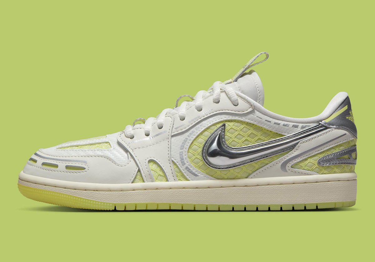 Air Jordan 1 Low Method Of Make V3 Sail Luminous Green Metallic Silver Hq2186 130 7
