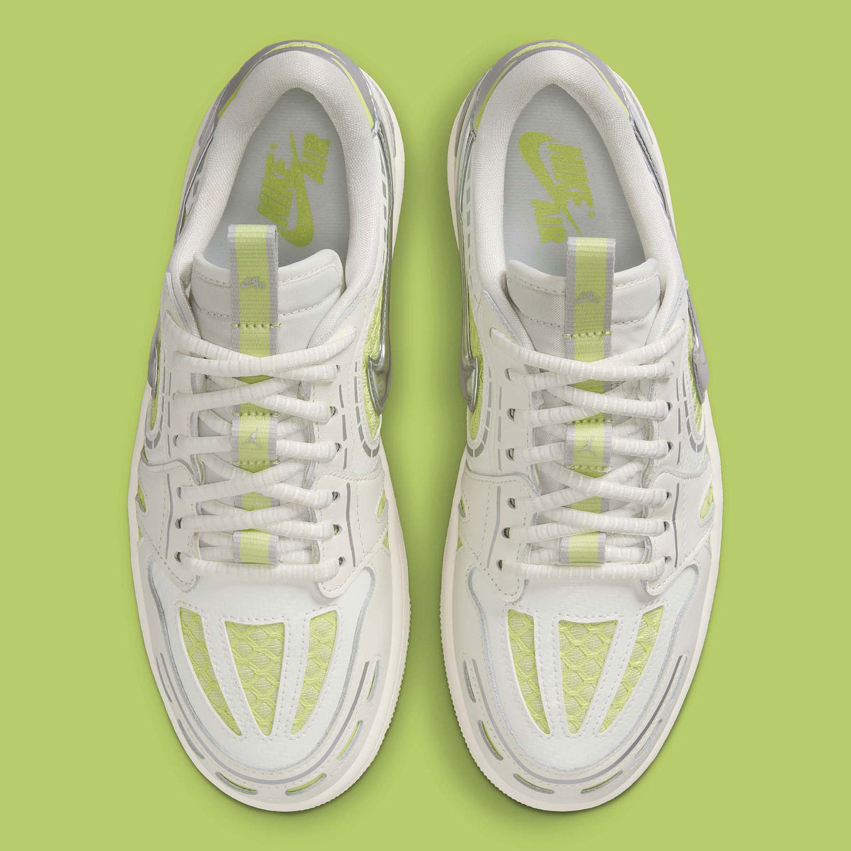 Air Jordan 1 Low Method Of Make V3 Sail Luminous Green Metallic Silver Hq2186 130 8