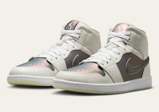 The Air Jordan 1 Mid Takes On An Iridescent Finish