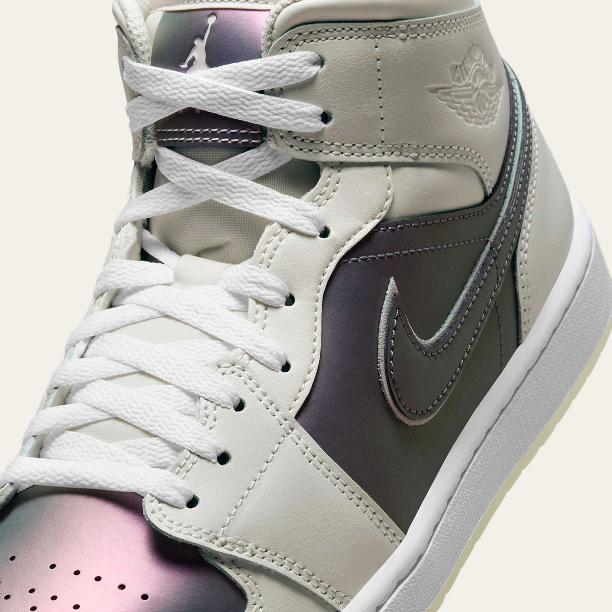 Air Jordan 1 Mid Iridescent Phantom White Ih4107 030 8