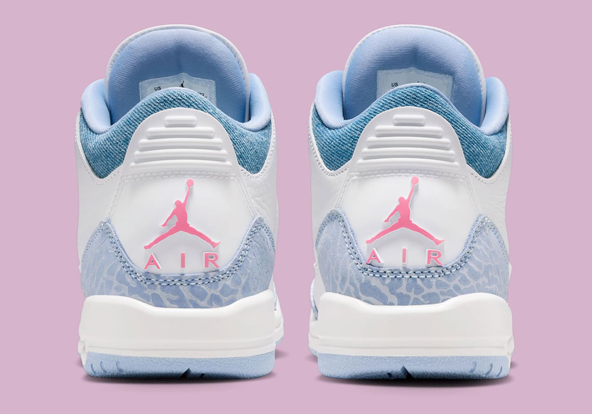 Air Jordan 3 Gs White Cobalt Bliss Football Grey Pink Glow Hq0784 101 3