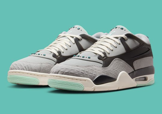 Croc-skins Add An Exotic Touch To The Air Jordan 4 RM “Turquoise”