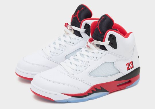 Official Retailer Images Of The Air Jordan 5 “Fire Red”