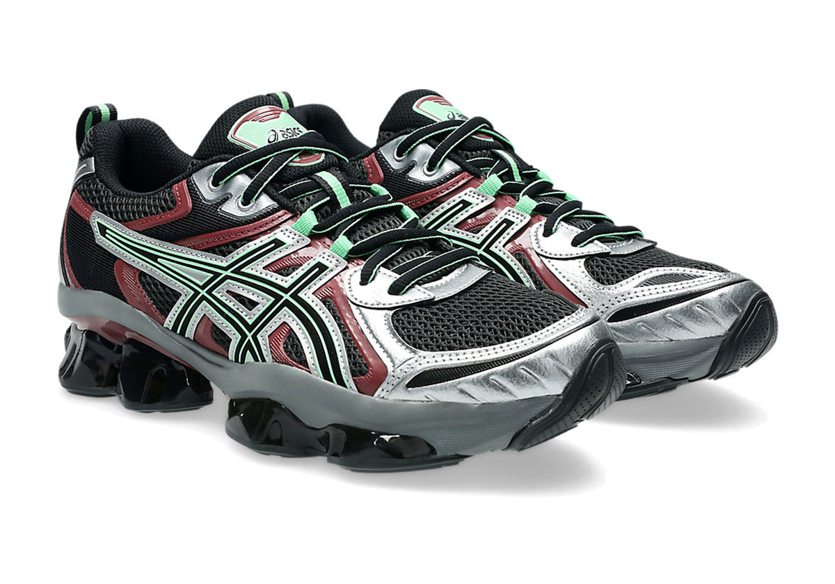 Asics Gel Quantum Kinetic Silver Green Maroon 1203a270 027 2